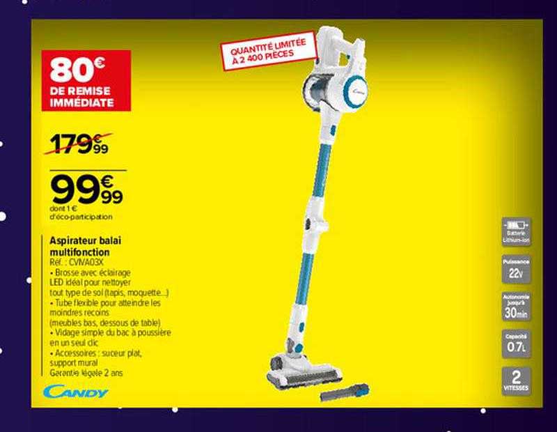 Aspirateur Balai Multifonction Candy