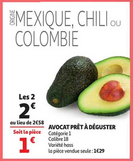 avocat prêt à déguster