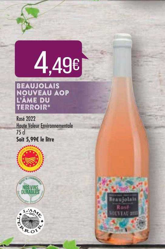 beaujolais nouveau aop l'âme du terroir