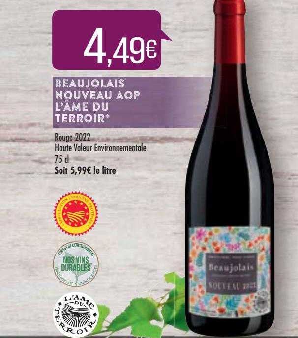 beaujolais nouveau aop l'âme du terroir