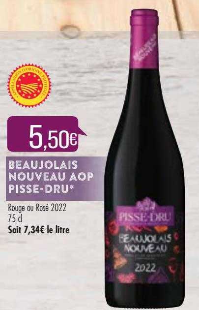 beaujolais nouveau aop pisse-dru