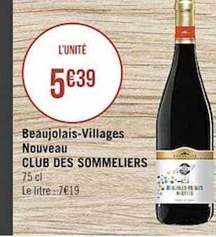beaujolais-villages nouveau club des sommeliers
