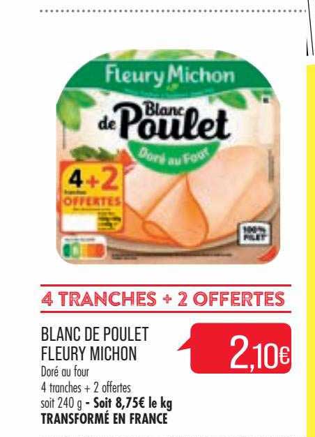 blanc de poulet fleury michon