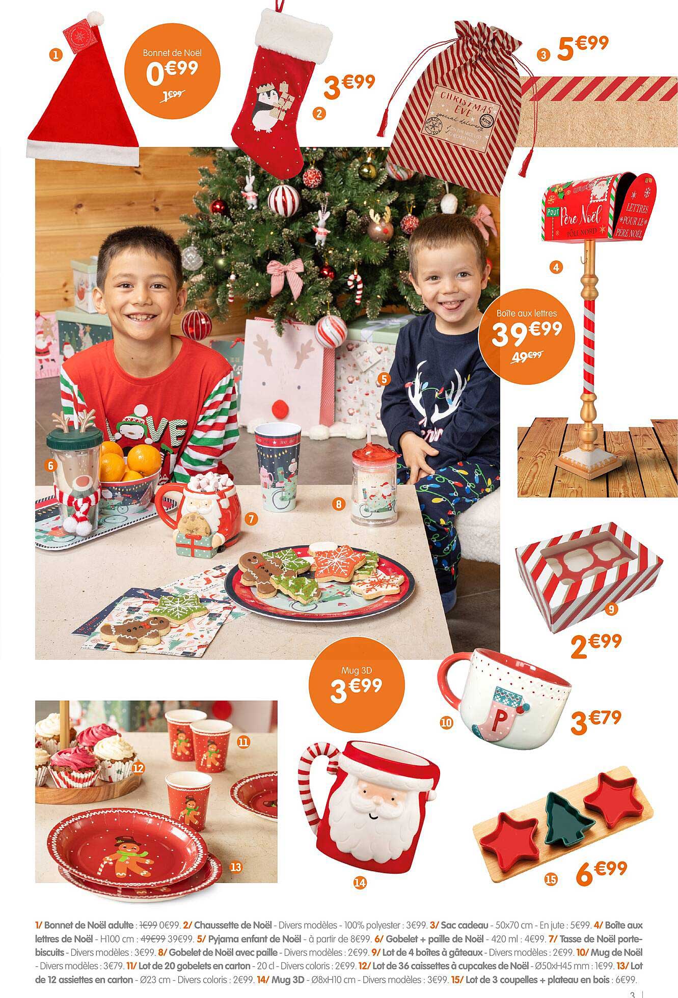 bonnet de noël adulte, chaussette de noël, sac cadeau, boîte au lettre de noël, pyjama enfant de noël, gobelet + paille de noël, tasse de noël porte-biscuits, gobelet de noël avec paille