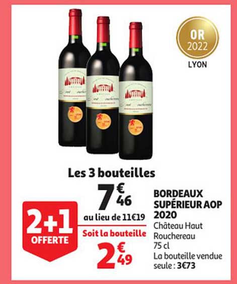 Bordeaux Supérieur Aop 2020 Château Haut Rouchereau