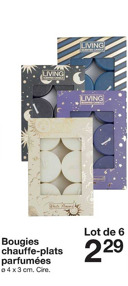 bougies chauffe-plats parfumées