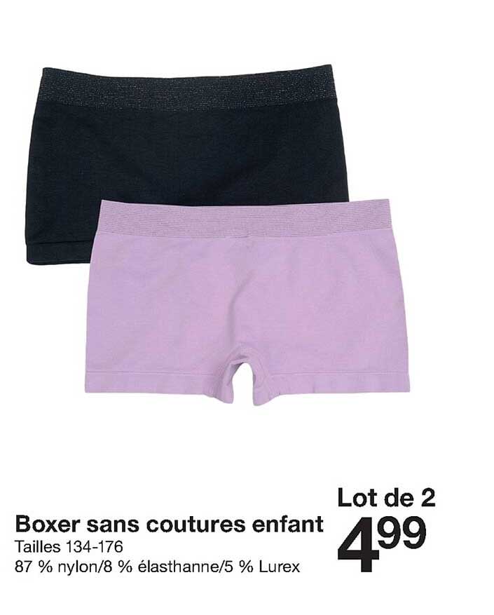 Boxer Sans Coutures Enfant