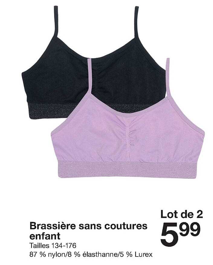 brassière sans coutures enfant