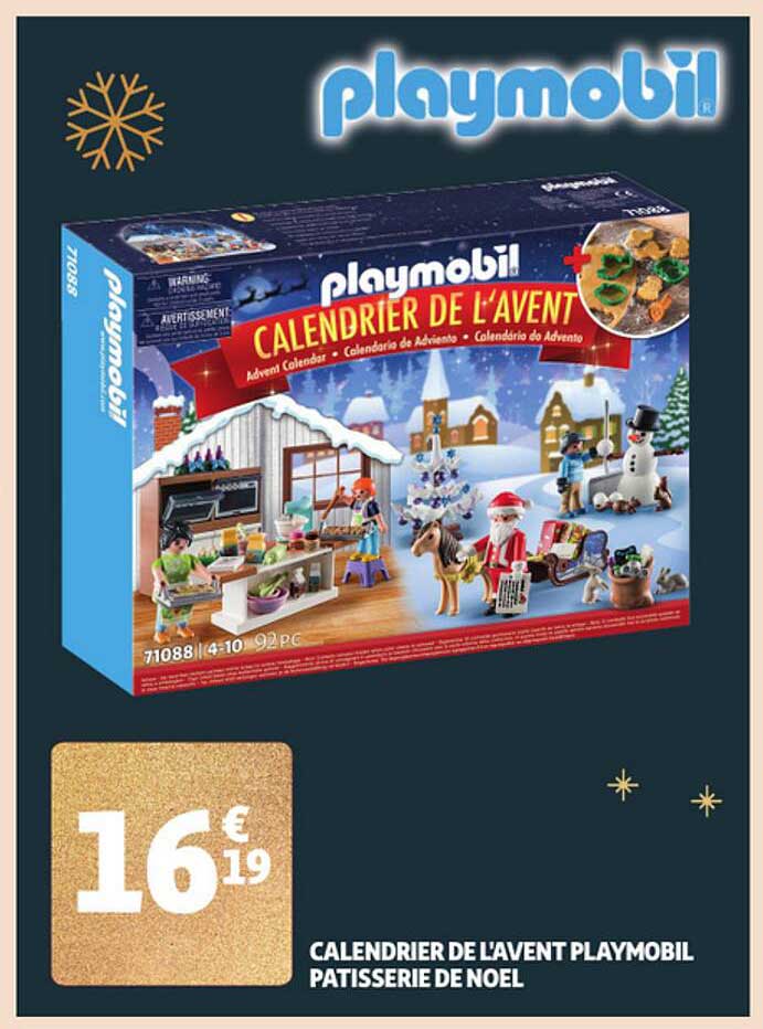 calendrier de l'avent playmobil pâtisserie de noël