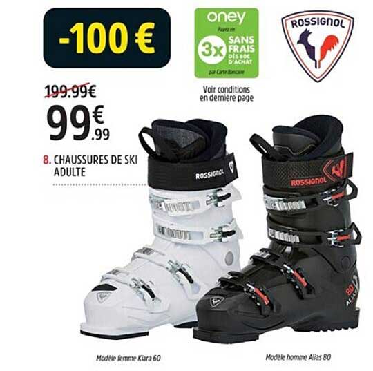 chaussures de ski adulte