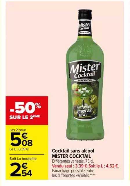 cocktail sans alcool mister cocktail