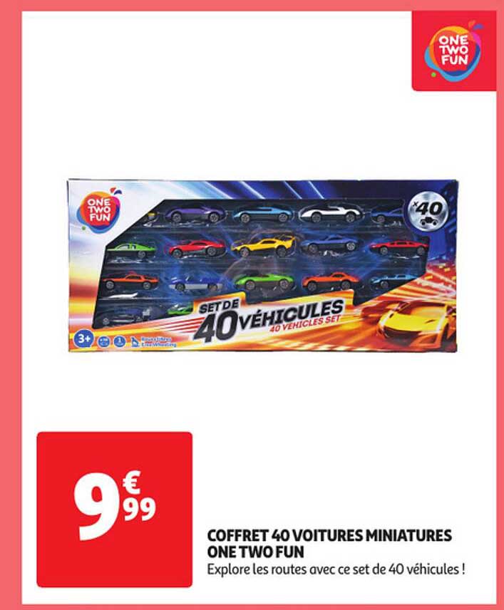 coffret 40 voitures miniatures one two fun