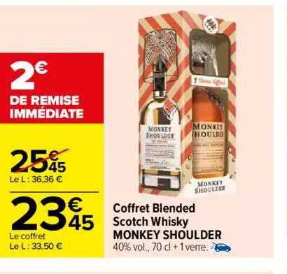 coffret blended scotch whisky monkey shoulder