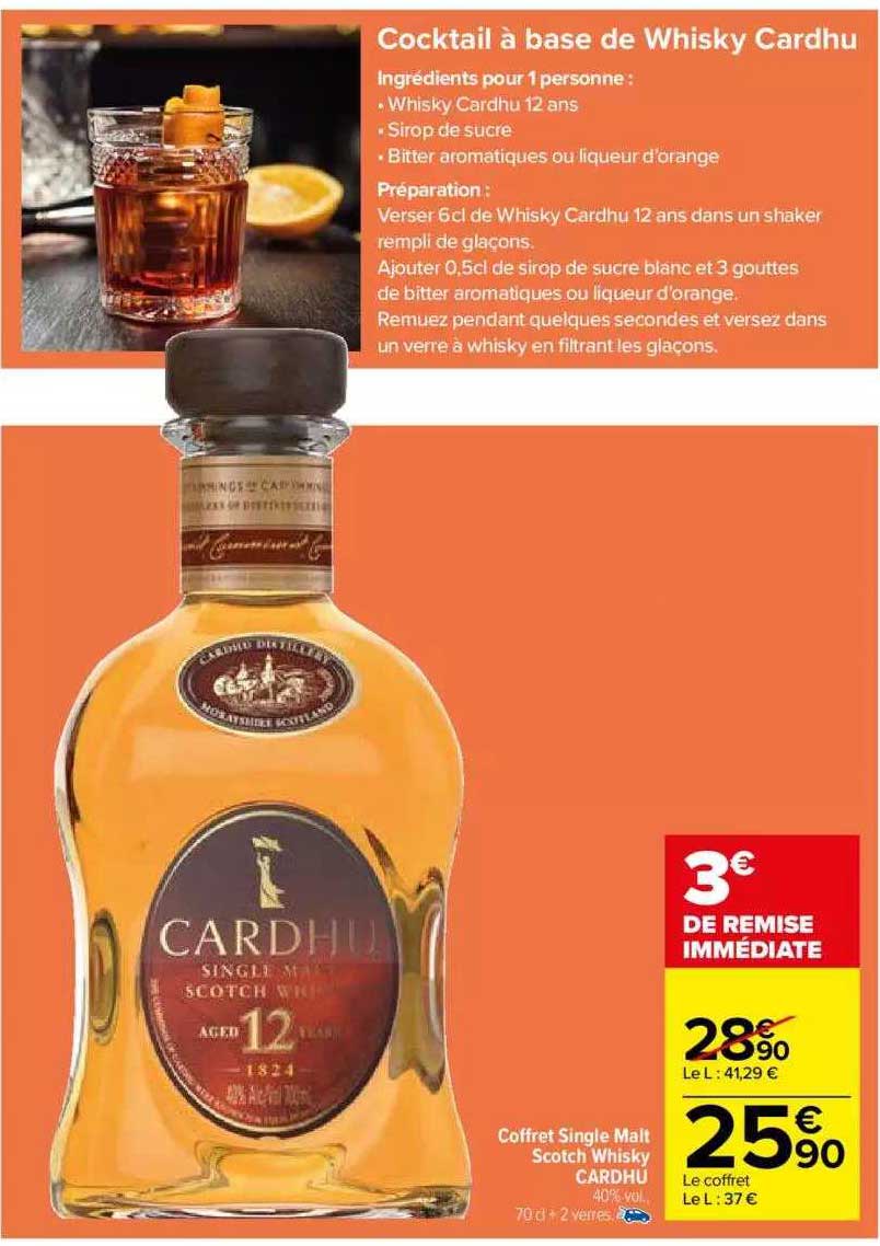 coffret single malt scotch whisky cardhu