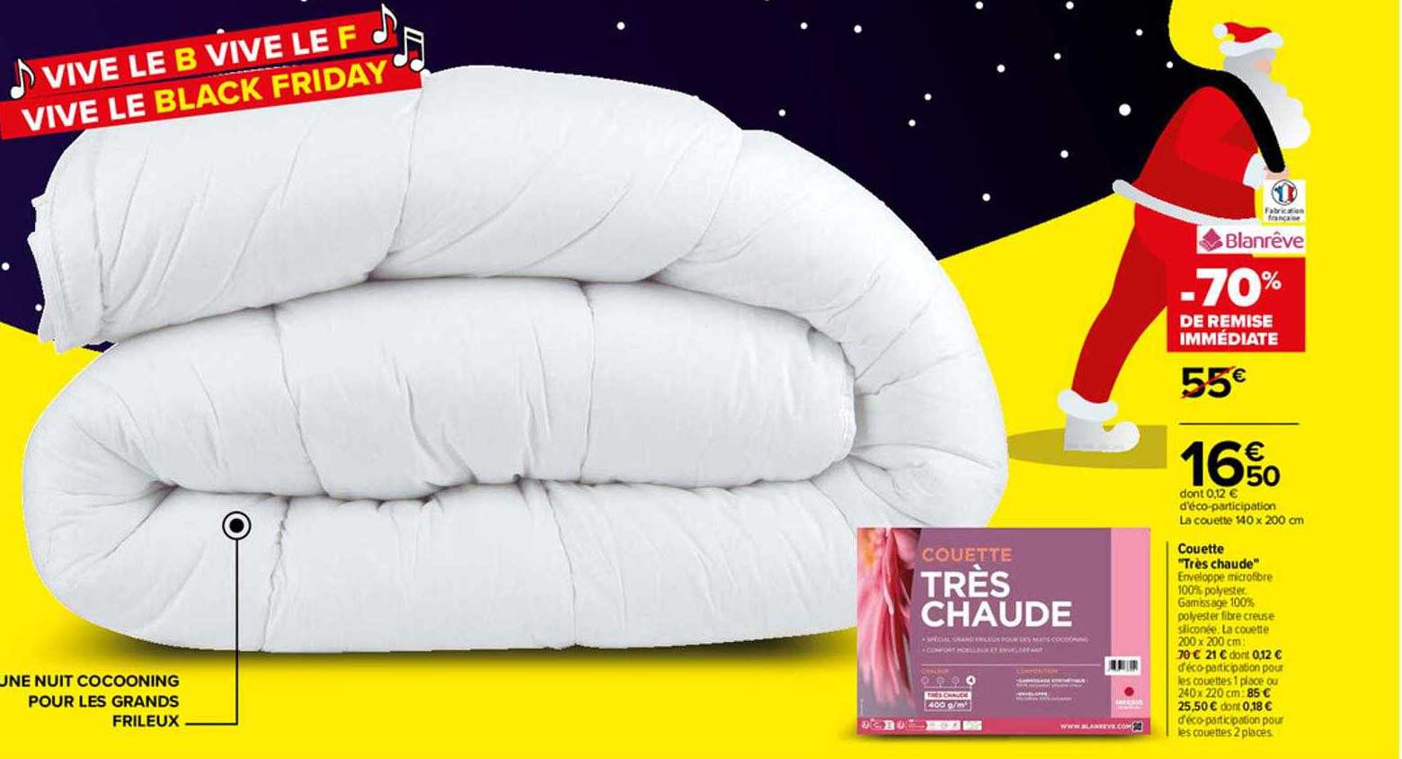 couette "très chaude" blanrêve