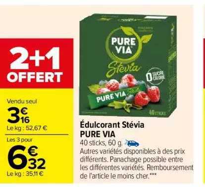 édulcorant stévia pure via