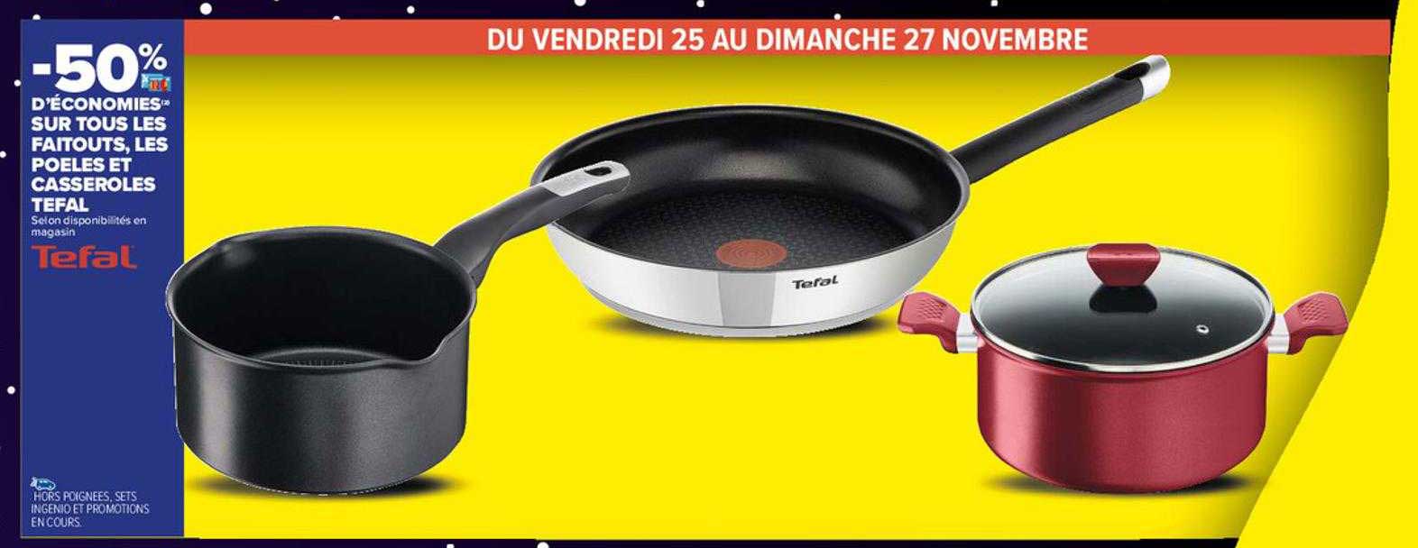 faitouts, les poêles et casseroles tefal