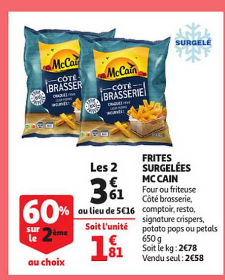frites surgelées mc cain