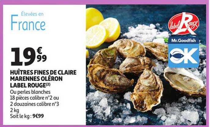 huîtres fines de claire marennes oléron label rouge