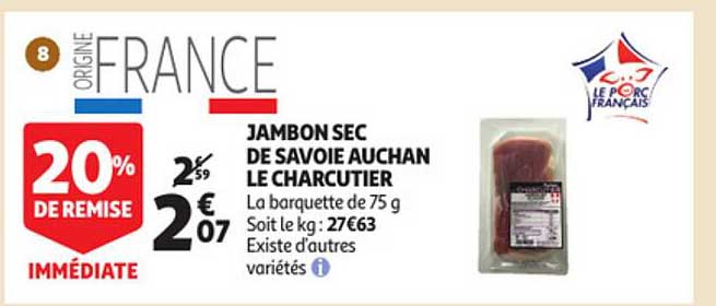 Jambon Sec De Savoie Auchan Le Charcutier