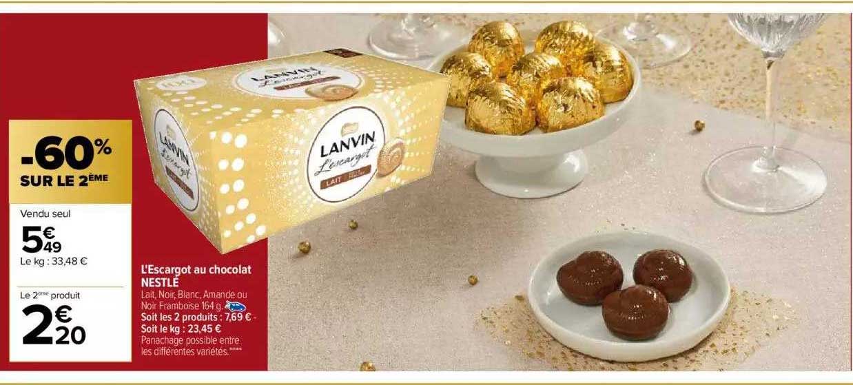 l'escargot au chocolat nestlé