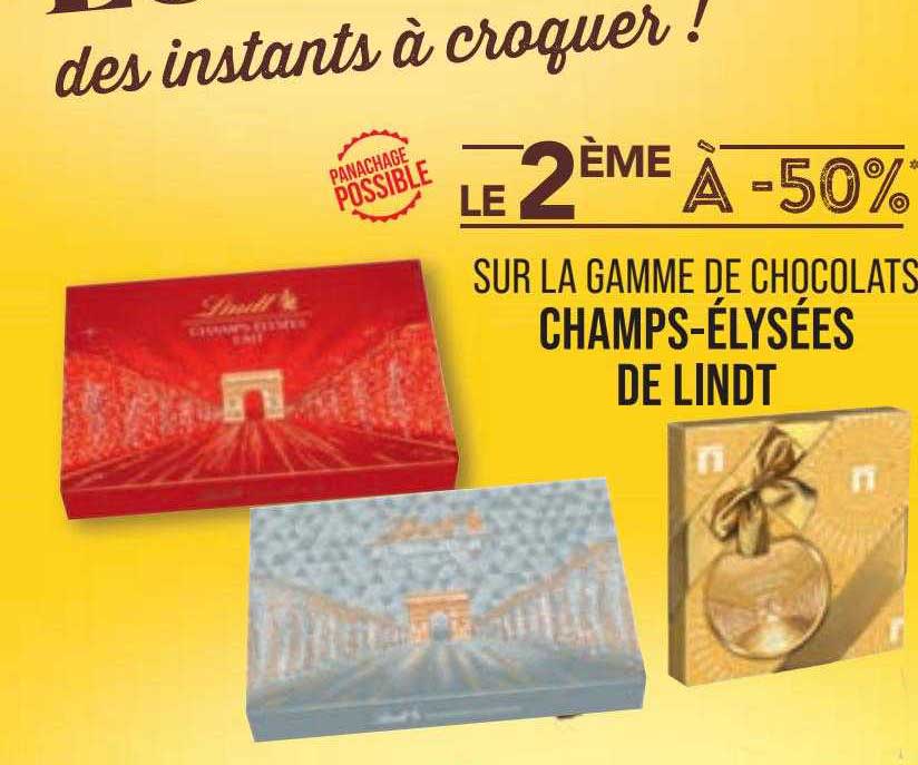 la gamme de chocolats champs-élysées de lindt