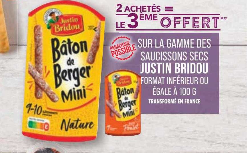 la gamme des saucissons secs justin bridou
