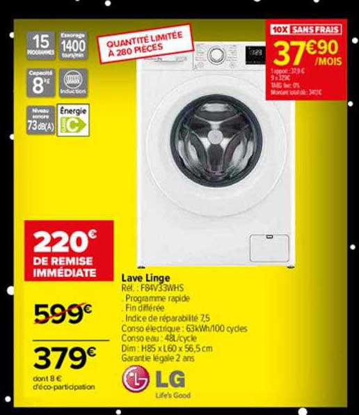 lave linge lg
