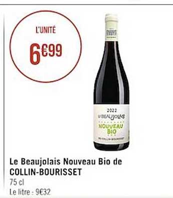 le beaujolais nouveau bio de collin-bourisset