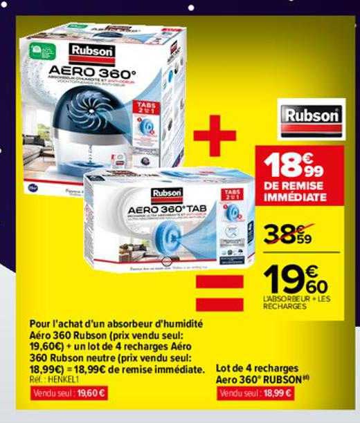 Lot De 4 Recharges Aéro 360° Rubson
