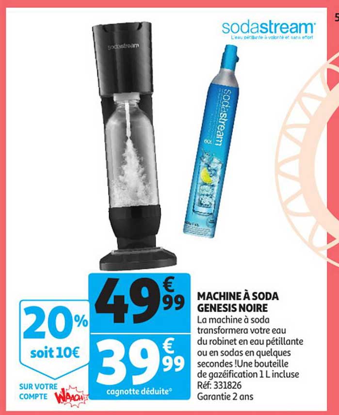 Machine à Soda Genesis Noire