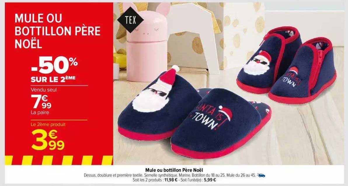 Mule Ou Bottillon Père Noël