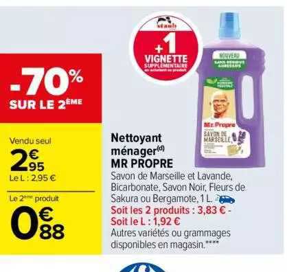 nettoyant ménager mr propre