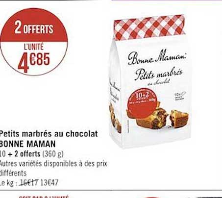Petits Marbrés Au Chocolat Bonne Maman