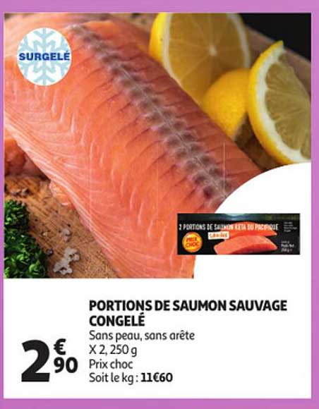 Portions De Saumon Sauvage Congelé