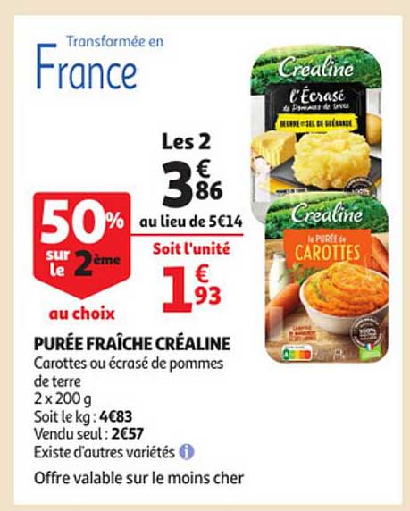 Purée Fraîche Créaline