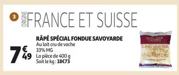 râpé spécial fondue savoyarde