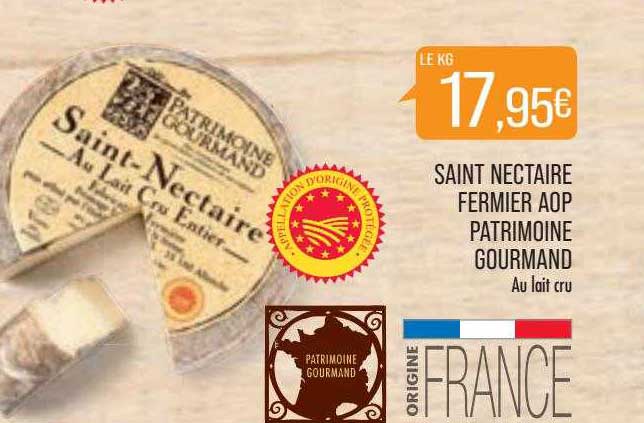 saint nectaire fermier aop patrimoine gourmand