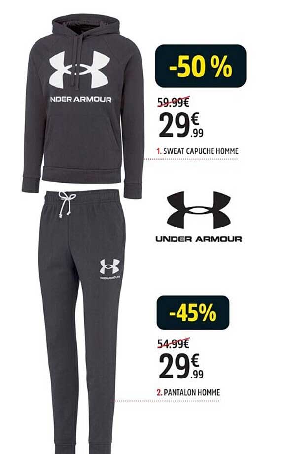 sweat capuche homme, pantalon homme under armour