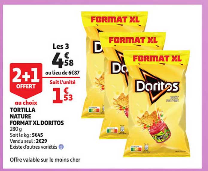 tortilla nature format xl doritos