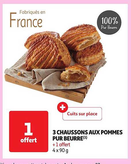 3 Chaussons Aux Pommes Pur Beurre