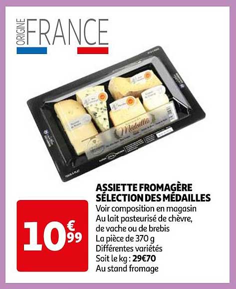 assiette fromagère sélection des médailles