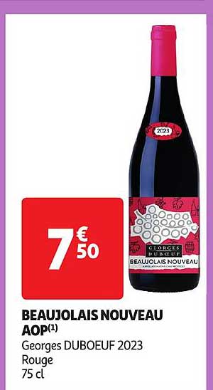 beaujolais nouveau aop georges duboeuf 2023 rouge