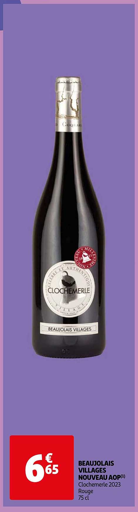 beaujolais villages nouveau aop clochemerle 2023