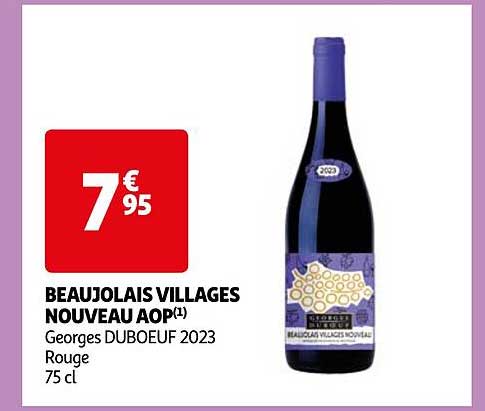 beaujolais villages nouveau aop georges duboeuf 2023