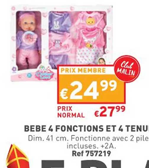 bébé 4 fonctions et 4 tenu