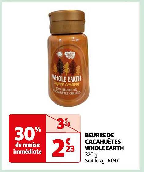 beurre de cacahuètes whole earth