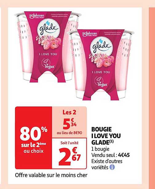 bougie i love you glade