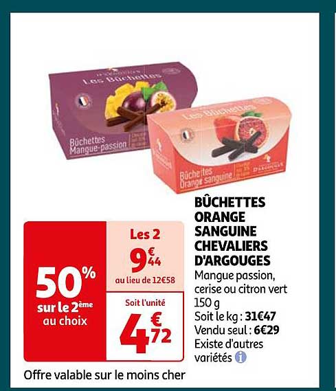 bûchettes orange sanguine chevaliers d'argouges