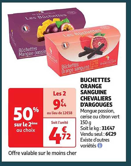 buchettes orange sanguine chevaliers d'argouges